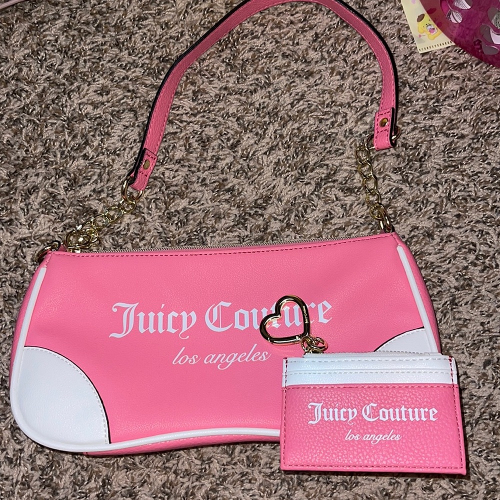 Juicy Couture Pink Fashionista Shoulder bag + matching Card Case